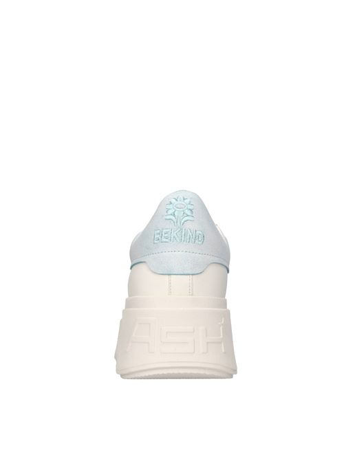 Sneakers modello Moby in pelle ASH | MOBY BE KIND METAL FREE NAPPA CALFBIANCO-AZZURRO